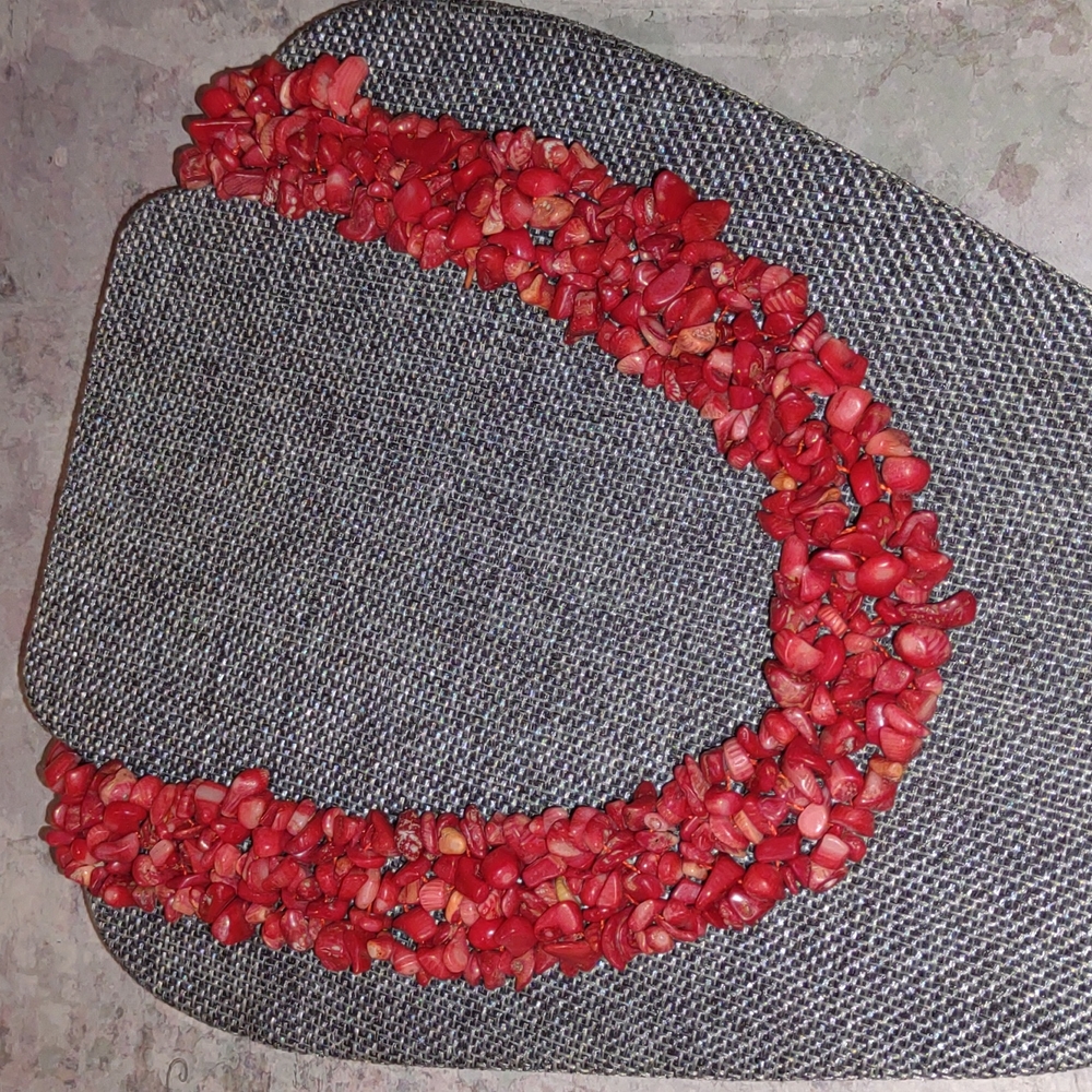 Red Shell Beaded Necklace